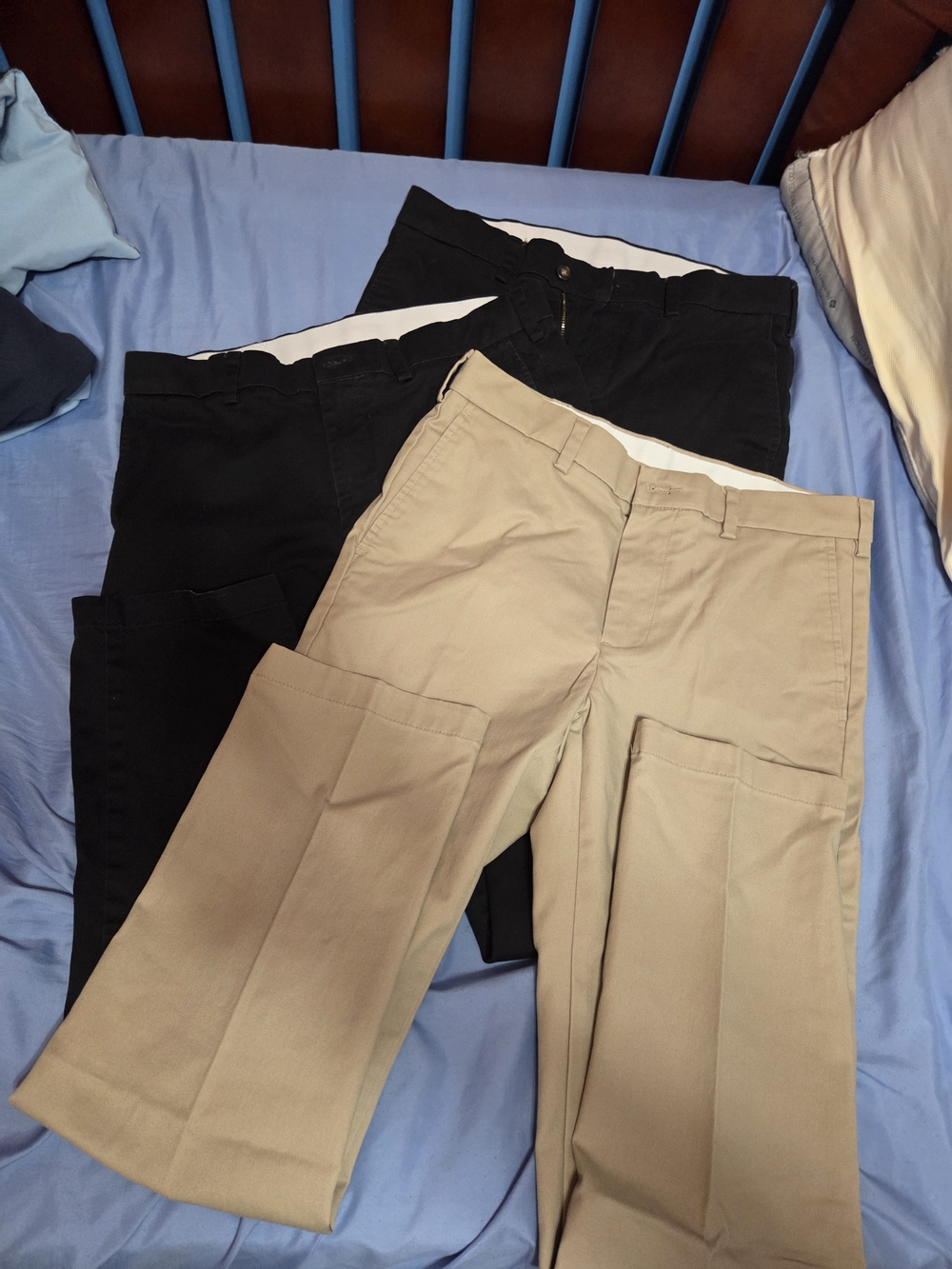 Men's Straight Fit Work Pants - Black & Khaki